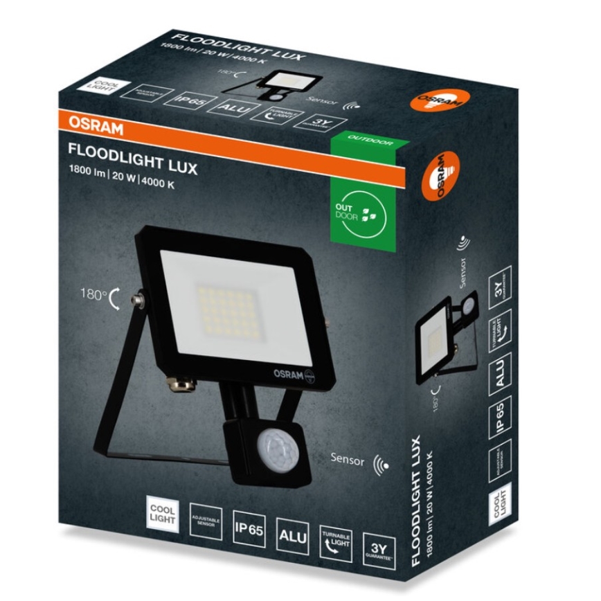 Osram - LED-reflektor liikumisanduriga FLOODLIGHT LED/20W/230V 4000K IP65