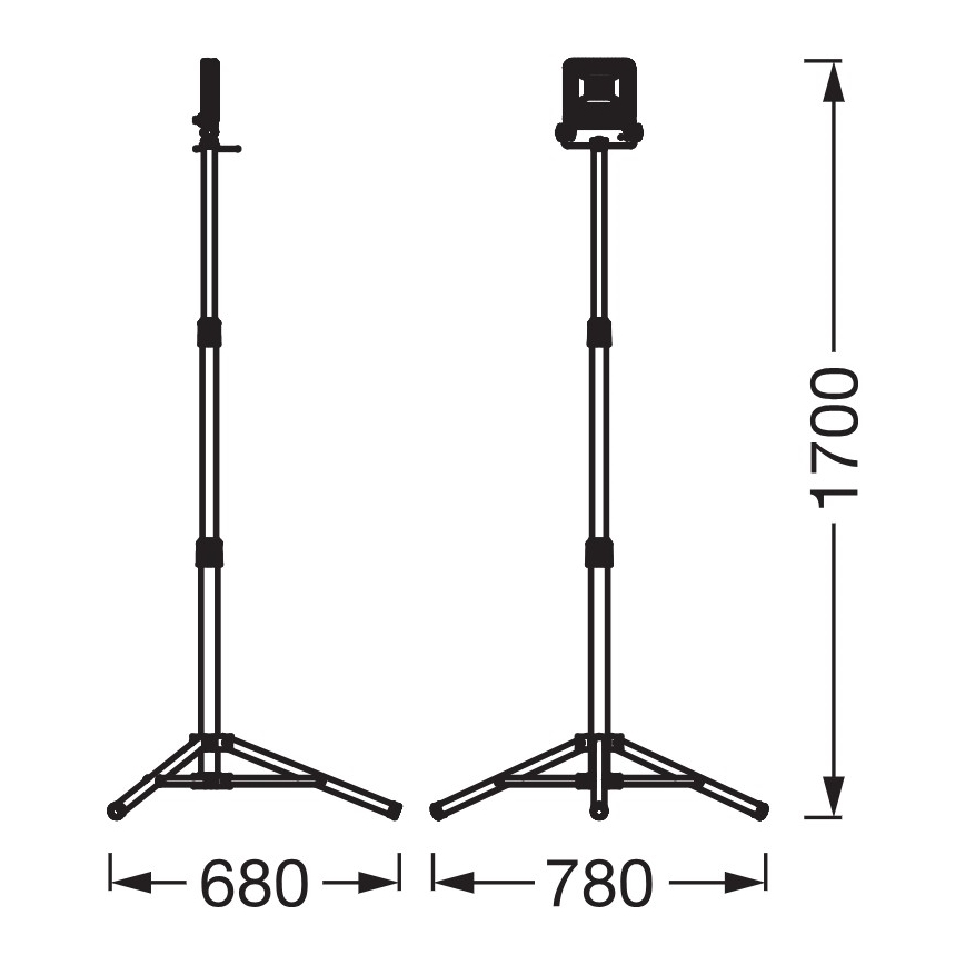 Osram - LED-reflektor statiiviga TRIPOD LED/20W/230V 4000K IP65 oranž