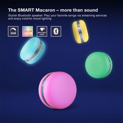 Osram - LED RGB hämardatav kõlar SMART+ MACARON LED/1,75W/3,7V 450 mAh roosa