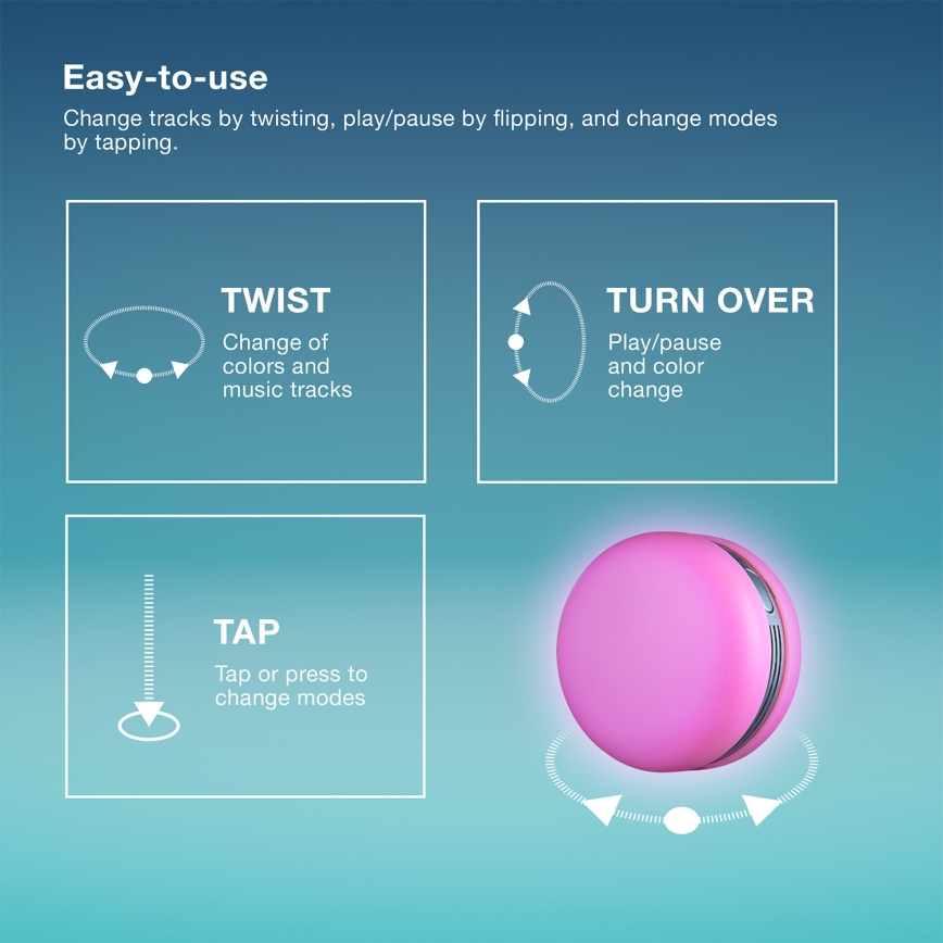 Osram - hämardatav LED RGB-kõlar SMART+ MACARON LED/1,75W/3,7V 450 mAh sinine