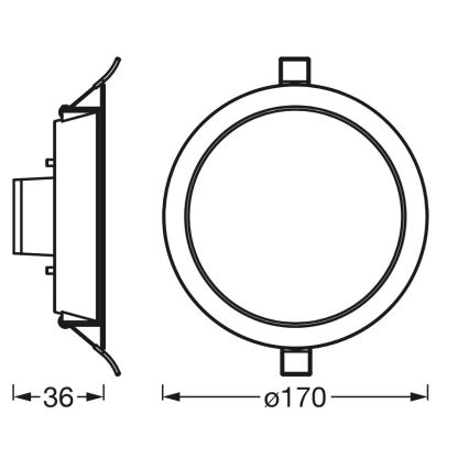 Osram - LED RGB hämardatav laesse paigaldatav valgusti SMART+ DOWNLIGHT LED/12W/230V 3000-6500K Wi-Fi