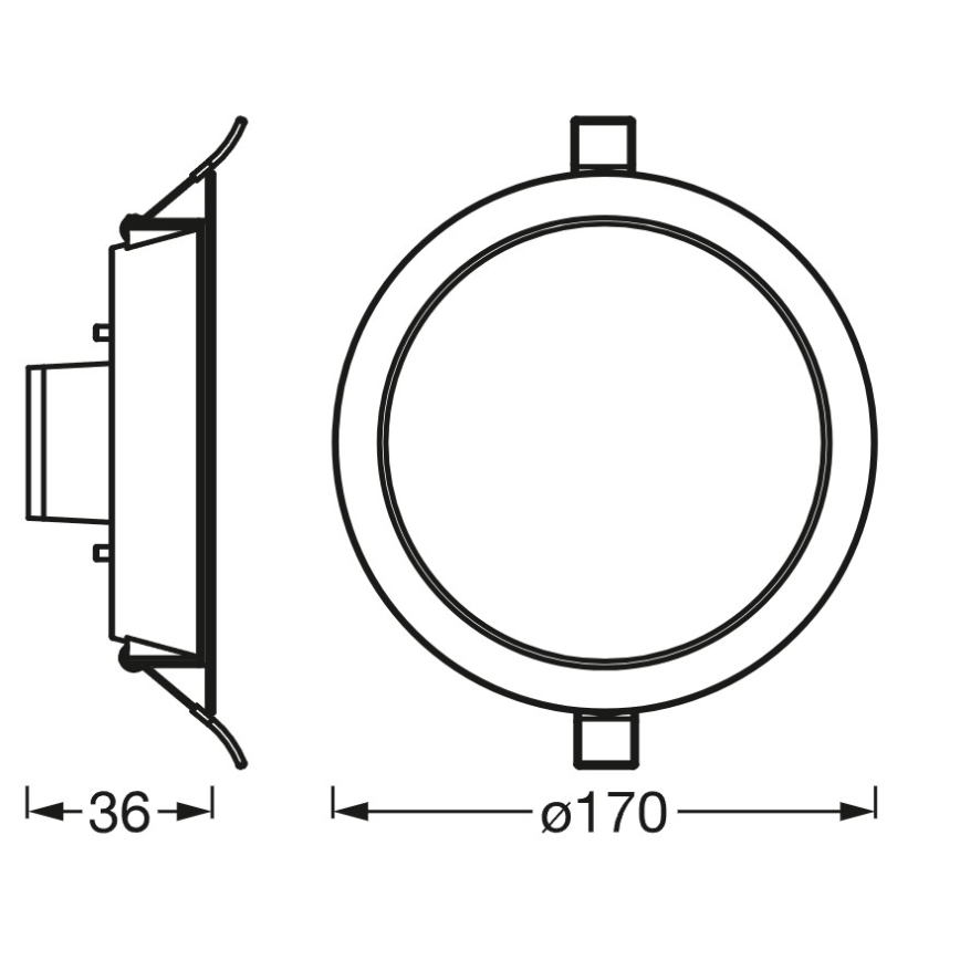 Osram - LED RGB hämardatav laesse paigaldatav valgusti SMART+ DOWNLIGHT LED/12W/230V 3000-6500K Wi-Fi