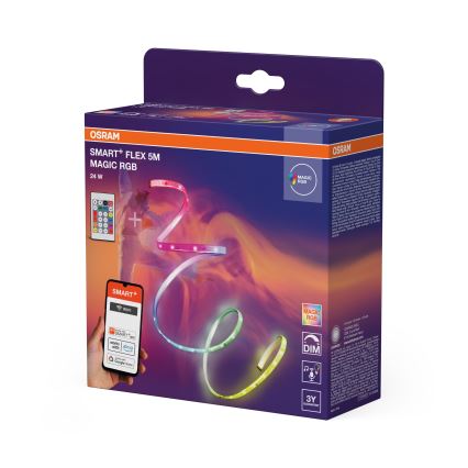 Osram - LED RGB hämardatav riba SMART+ MAGIC FLEX 5m LED/24W/230V Wi-Fi + kaugjuhtimispult