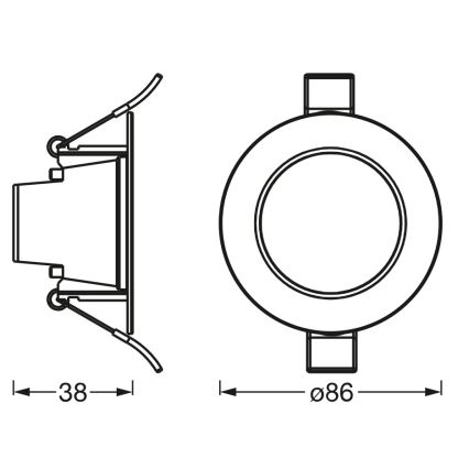 Osram - LED RGB hämardatav süvisvalgusti SMART+ DOWNLIGHT LED/4,5W/230V 3000-6500K Wi-Fi