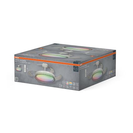 Osram - LED RGB hämardatav laelamp ventilaatoriga CIERZO LED/35W/230V 3000-6500K + kaugjuhtimispult