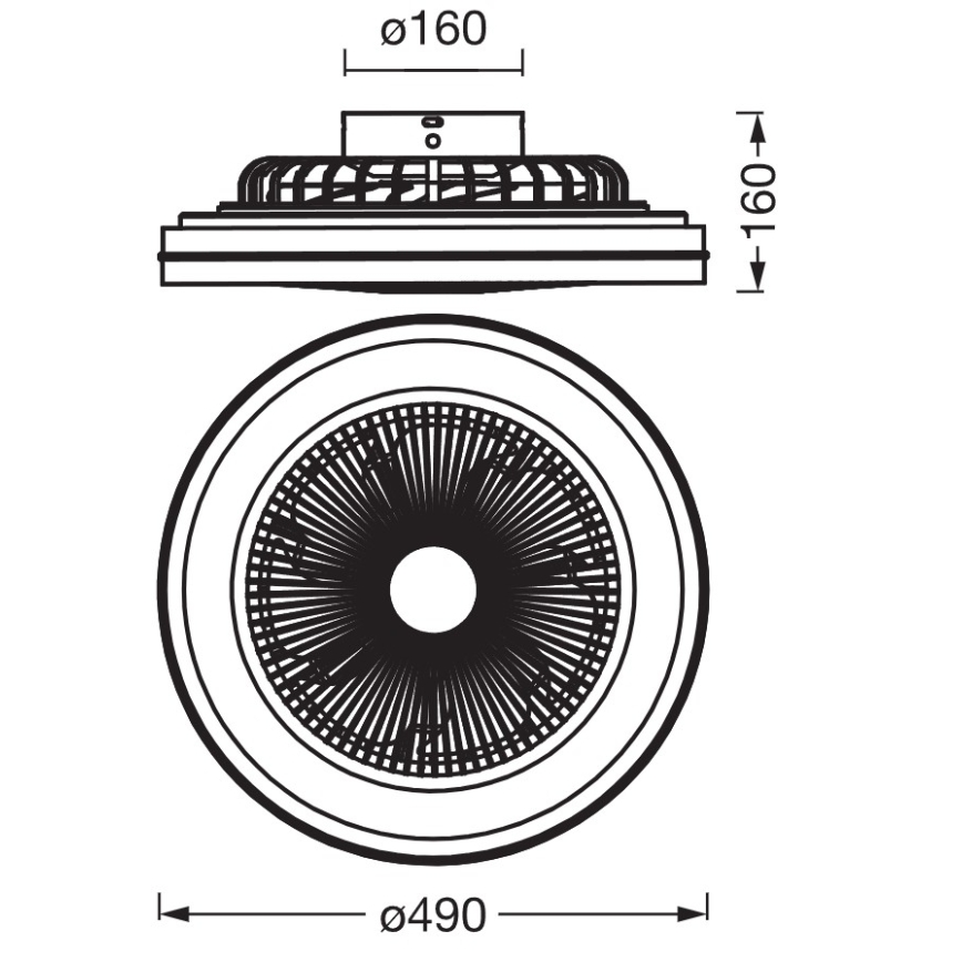 Osram - LED hämardatav laevalgusti ventilaatoriga MURLAN LED/26W/230V 3000-6500K + kaugjuhtimispult