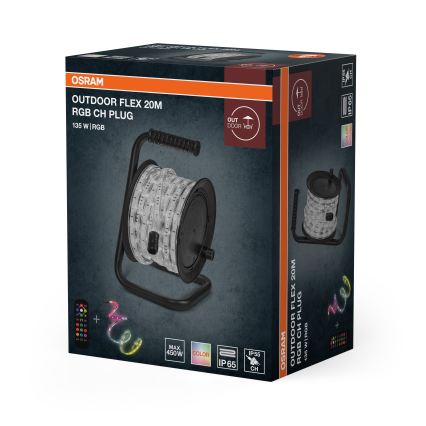 Osram - LED RGB hämardatav väliriba FLEX 20m LED/135W/230V IP65 + kaugjuhtimispult