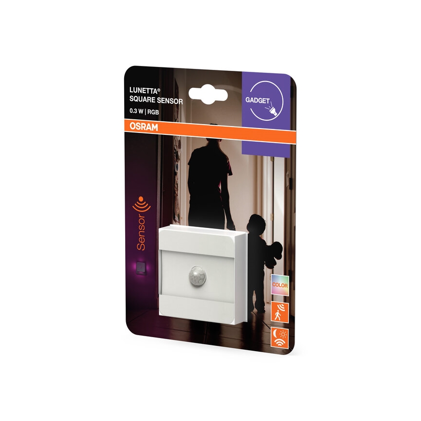 Osram - LED RGB pistikupessa ühendatav orientatsioonivalgusti anduriga LUNETTA LED/0,3W/230V