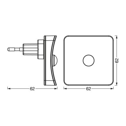 Osram - LED RGB pistikupessa ühendatav orientatsioonivalgusti anduriga LUNETTA LED/0,3W/230V