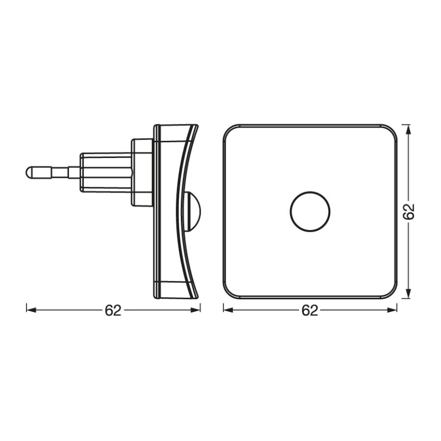 Osram - LED RGB pistikupessa ühendatav orientatsioonivalgusti anduriga LUNETTA LED/0,3W/230V