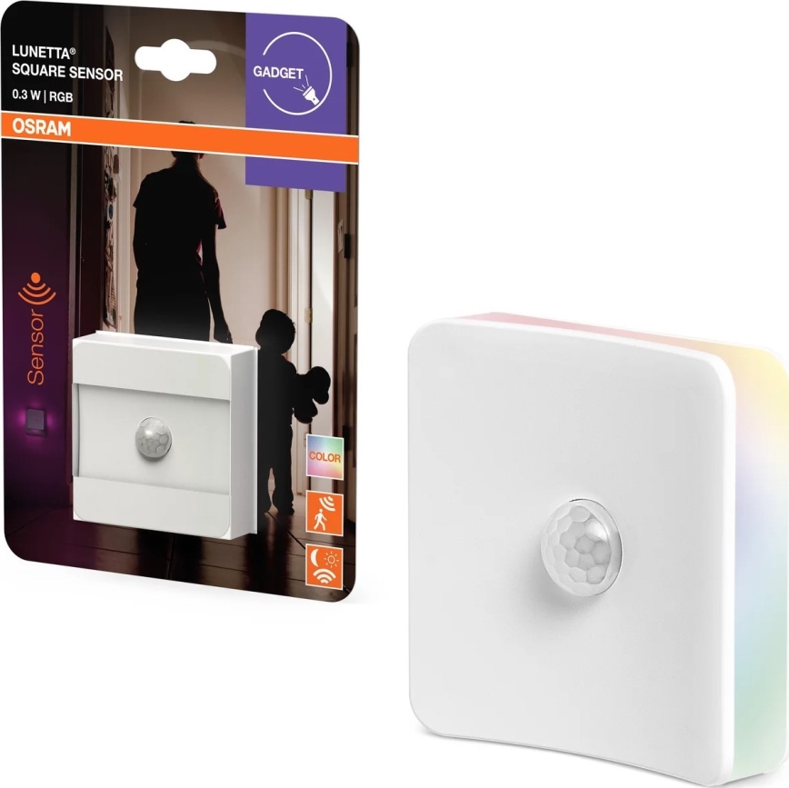 Osram - LED RGB pistikupessa ühendatav orientatsioonivalgusti anduriga LUNETTA LED/0,3W/230V