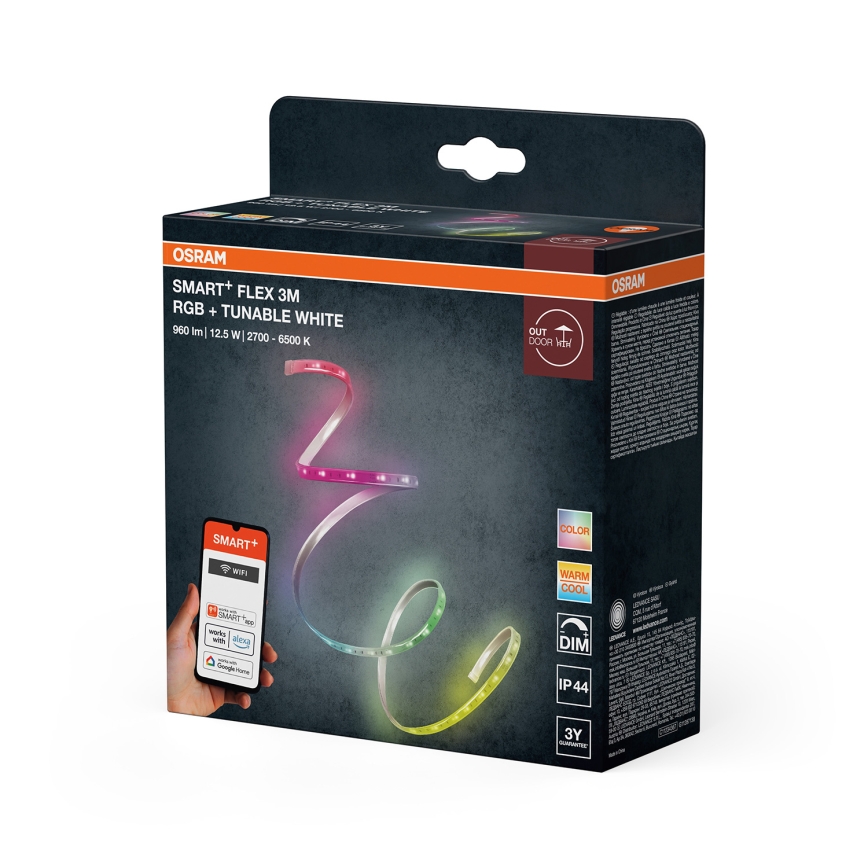 Osram - LED RGB+TW hämardatav väliriba SMART+ FLEX 3m LED/12,5W/230V 2700-6500K IP44 Wi-Fi