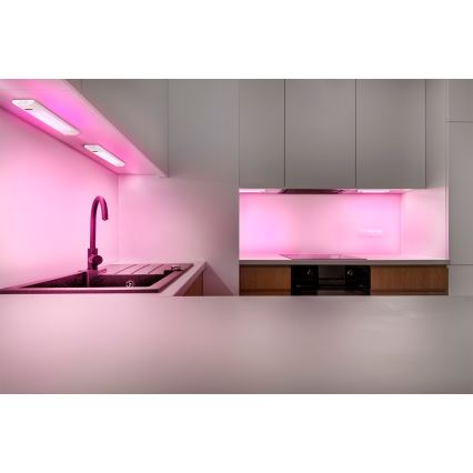 Osram - LED RGBW hämardatav alla paigaldatav riba-valgusti liikumisanduriga LINEAR EDGE LED/4W/230V 30 cm valge + kaugjuhtimispult