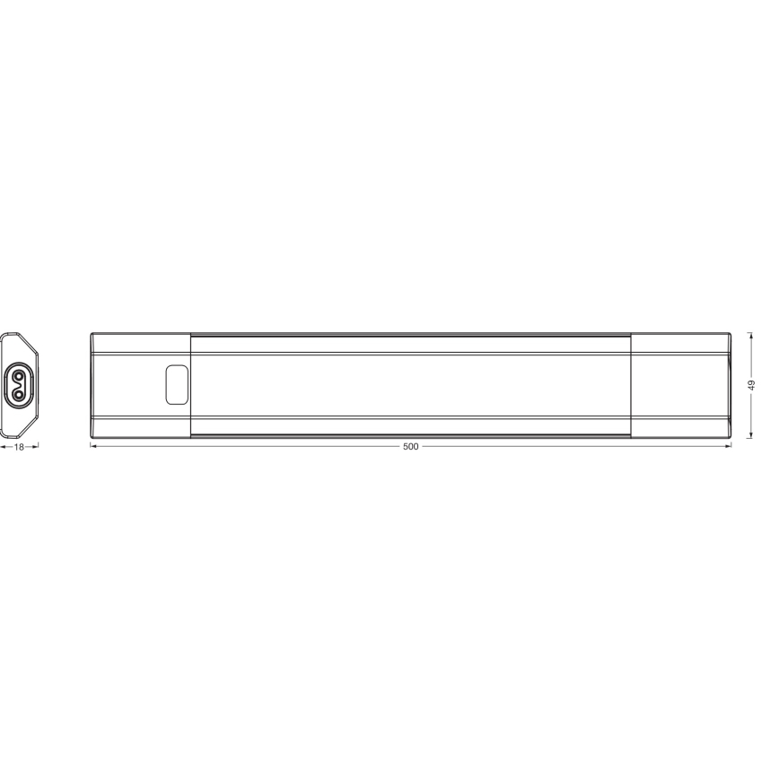 Osram - LED RGBW hämardatav kapialune LED-liistvalgusti liikumisanduriga LINEAR EDGE LED/8W/230V 50 cm must + kaugjuhtimispult