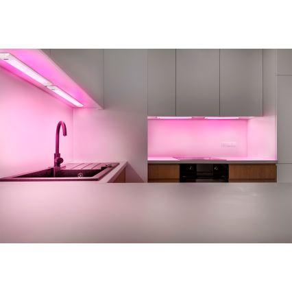 Osram - LED RGBW hämardatav aluskapi valgusti liikumisanduriga LINEAR EDGE LED/8W/230V 50 cm valge + kaugjuhtimispult