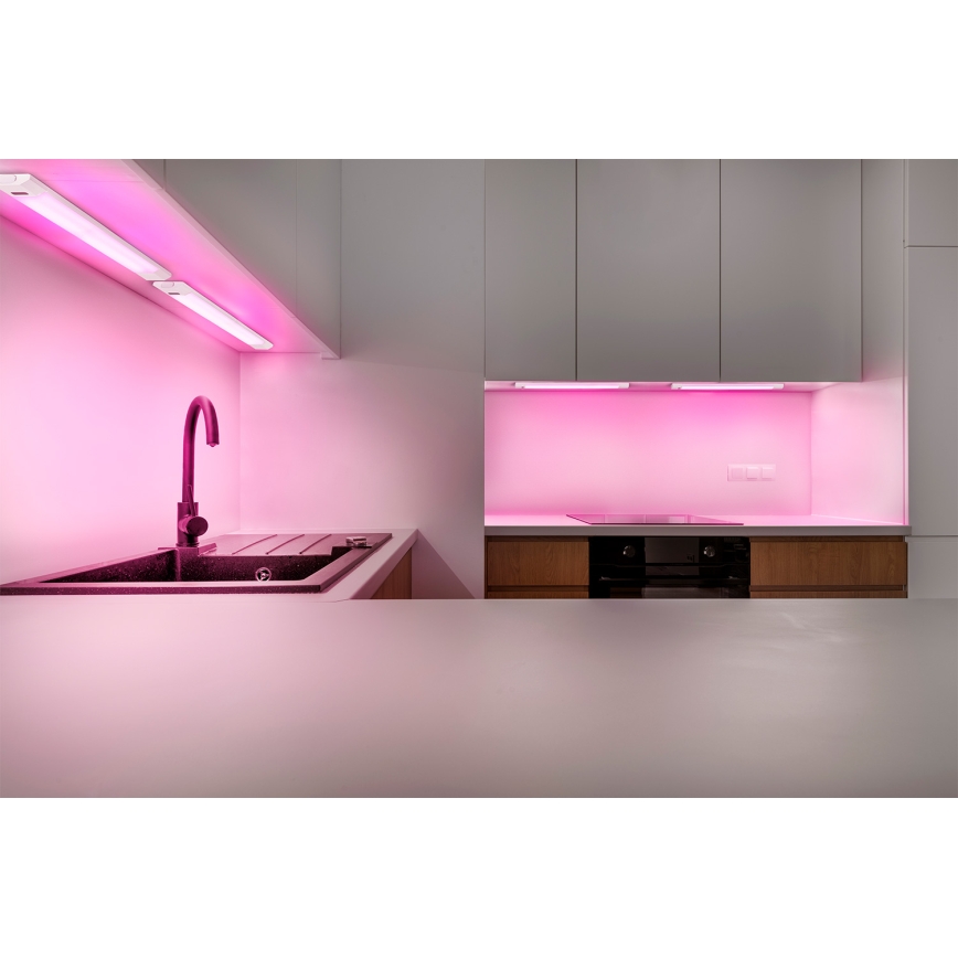 Osram - LED RGBW hämardatav aluskapi valgusti liikumisanduriga LINEAR EDGE LED/8W/230V 50 cm valge + kaugjuhtimispult