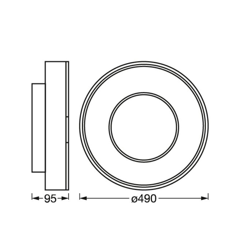 Osram- hämardatav LED RGBW laevalgusti SMART+ CLARIA LED/32W/230V läbimõõt 49 cm 2700-6500K Wi-Fi