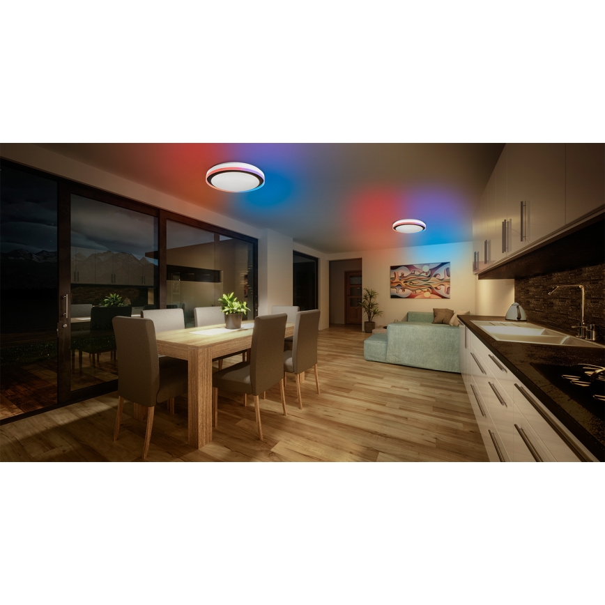 Osram - SMART+ MAGIC RGBW LED hämardatav laelamp, 38W/230V, läbimõõt 49 cm, must, 2700-6500K, Wi-Fi