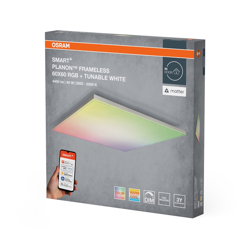 Osram - LED RGBW hämardatav laevalgusti SMART+ PLANON LED/40W/230V 60x60 cm 3000-6500K Wi-Fi