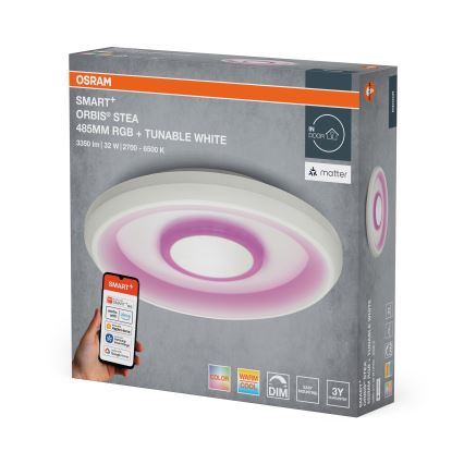 Osram - LED RGBW hämardatav laelamp SMART+ STEA LED/32W/230V, läbimõõt 48,5 cm, 2700-6500K, Wi-Fi