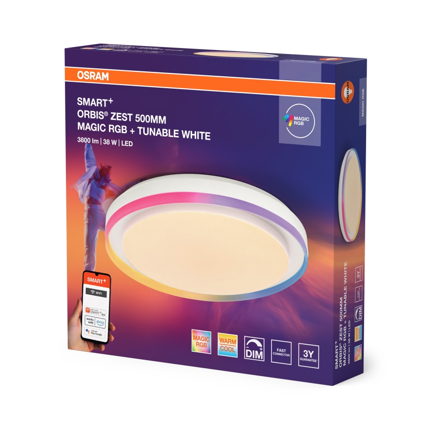 Osram - LED RGBW hämardatav laevalgusti SMART+ MAGIC LED/38W/230V läbimõõt 49 cm valge 2700-6500K Wi-Fi