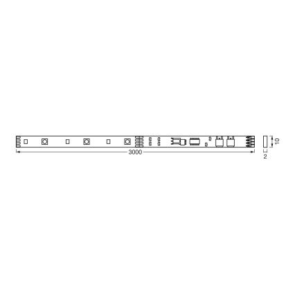 Osram - LED RGBW hämardatav riba FLEX 3m LED/10W/230V + kaugjuhtimispult