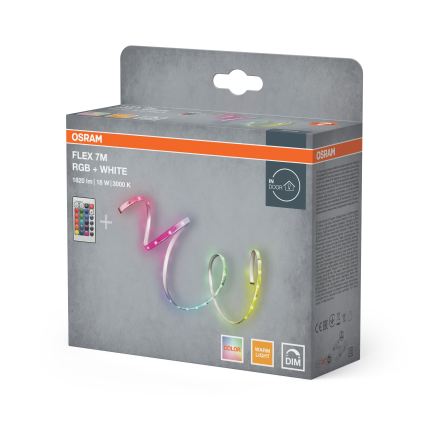 Osram - LED RGBW hämardatav riba FLEX 7m LED/18W/230V + kaugjuhtimispult