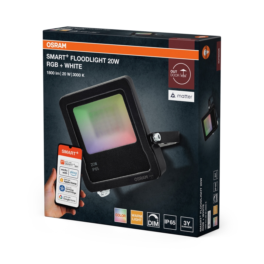 Osram - LED RGBW hämardatav prožektor SMART+ FLOODLIGHT LED/20W/230V IP65 Wi-Fi