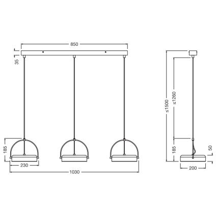 Osram - LED-ripatslühter juhtmega DECOR PUCK 3xLED/12W/230V must