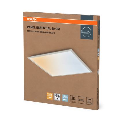 Osram - ESSENTIAL LED ripplae paneel 50W/230V 3000/4000/6500K 60x60 cm, valge
