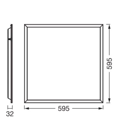 Osram - ESSENTIAL LED ripplae paneel 50W/230V 3000/4000/6500K 60x60 cm, valge