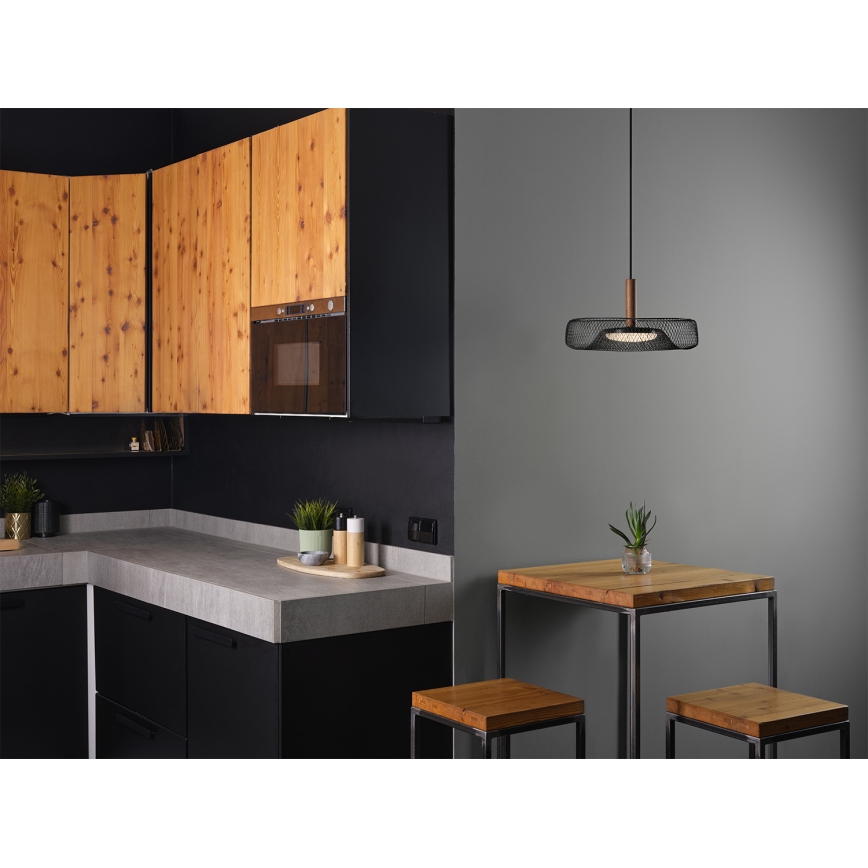 Osram - LED-rippvalgusti kaablil DECOR MESH LED/18,5W/230V läbimõõt 40 cm must/kummipuu