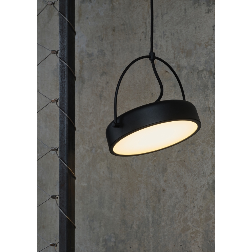 Osram - LED-rippvalgusti riputuskaabliga DECOR PUCK LED/12W/230V CRI 90 must