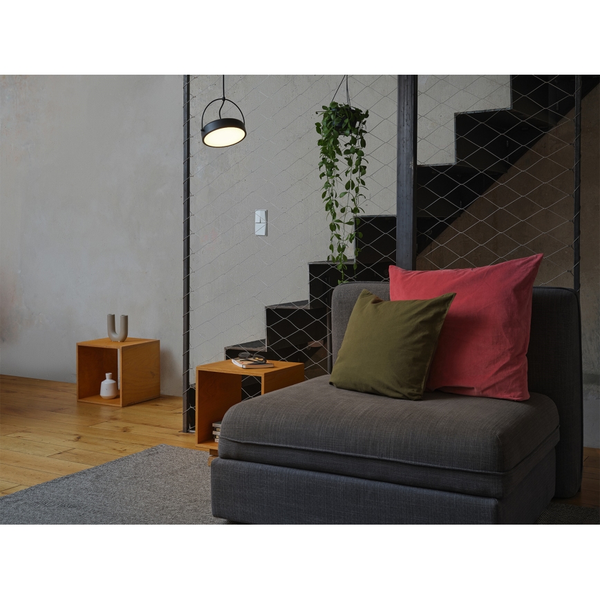 Osram - LED-rippvalgusti riputuskaabliga DECOR PUCK LED/12W/230V CRI 90 must