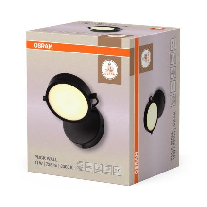 Osram - LED seinavalgusti DECOR PUCK LED/11W/230V must