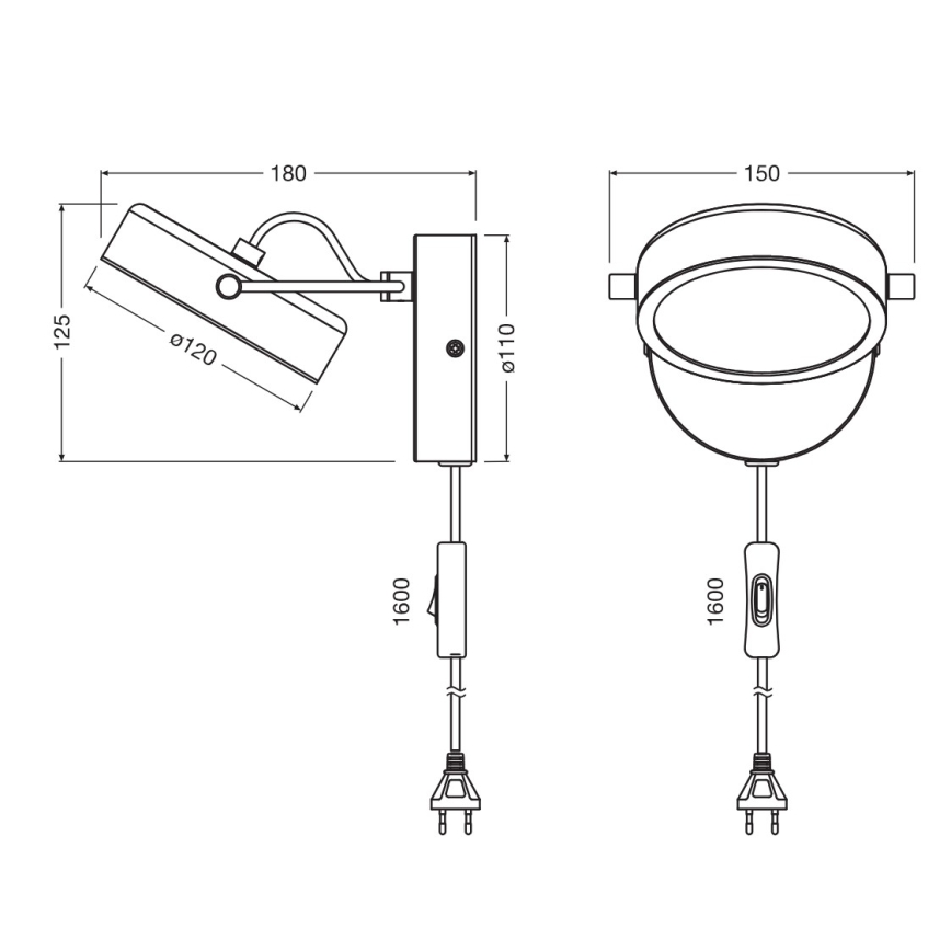 Osram - LED seinavalgusti DECOR PUCK LED/11W/230V must