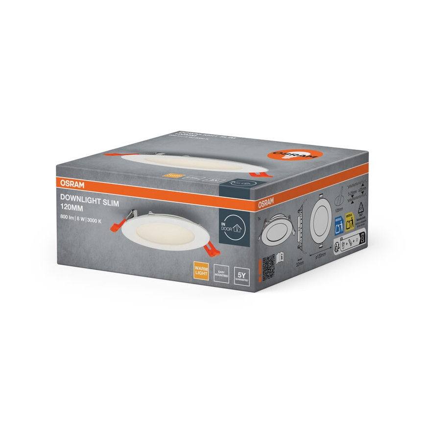 Osram - LED sissepaigaldatav laevalgusti SLIM LED/8W/230V 3000K