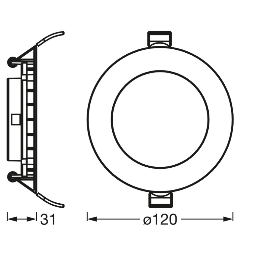 Osram - LED sissepaigaldatav laevalgusti SLIM LED/8W/230V 3000K