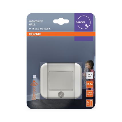 Osram - LED-suunavalgusti anduriga NIGHTLUX LED/0,3W/3xAAA IP54