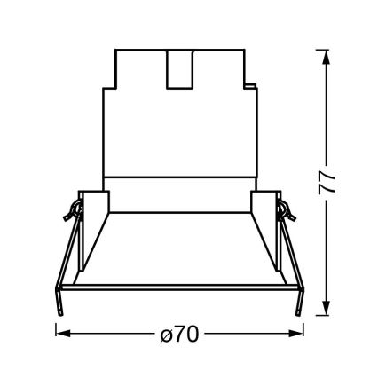 Osram - LED süvistatav laevalgusti SPOT TWIST LED/5W/230V 4000K läbimõõt 7 cm valge/hõbedane