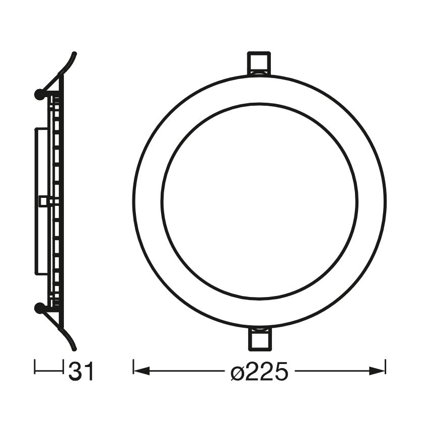 Osram - LED Süvistatav valgusti SLIM LED/22W/230V 3000K