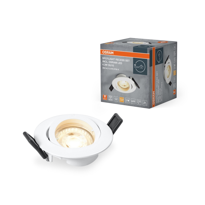 Osram - LED süvistatav valgusti SPOT 1xGU10/4,3W/230V 2700K CRI 90 valge