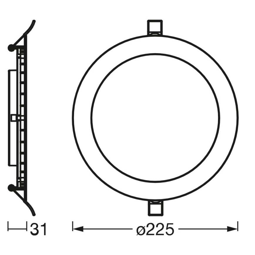 Osram - LED süvisvalgusti SLIM LED/22W/230V 6500K