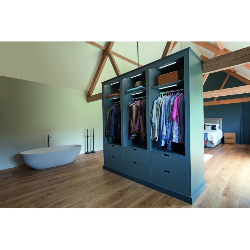 Osram - LED aluskapi valgusti liikumis- ja hämarusanduriga MOBILE LED/1W/5V 500 mAh 20 cm valge