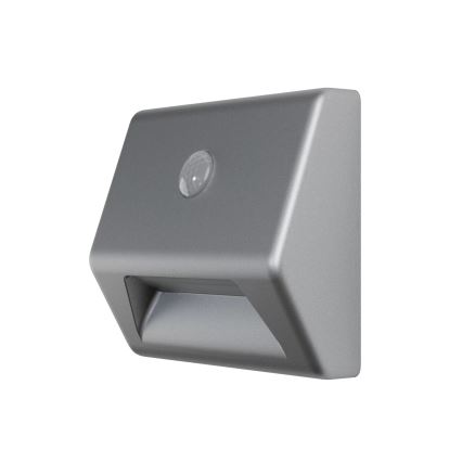 Osram - LED trepivalgusti anduriga NIGHTLUX LED/0,25W/3xAAA IP54 hõbedane