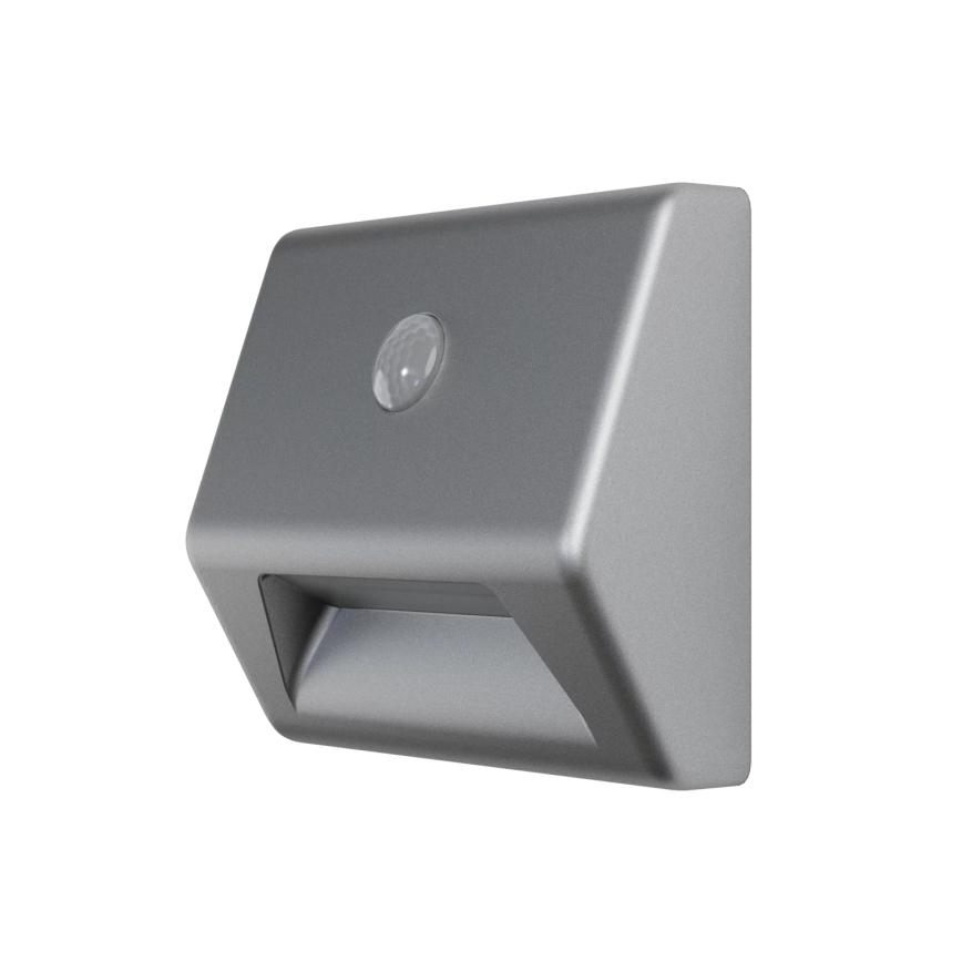 Osram - LED trepivalgusti anduriga NIGHTLUX LED/0,25W/3xAAA IP54 hõbedane