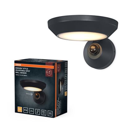 Osram - LED-välisseinale paigaldatav seinavalgusti hämarus- ja liikumisanduriga ENDURA STYLE LED/12W/230V IP65