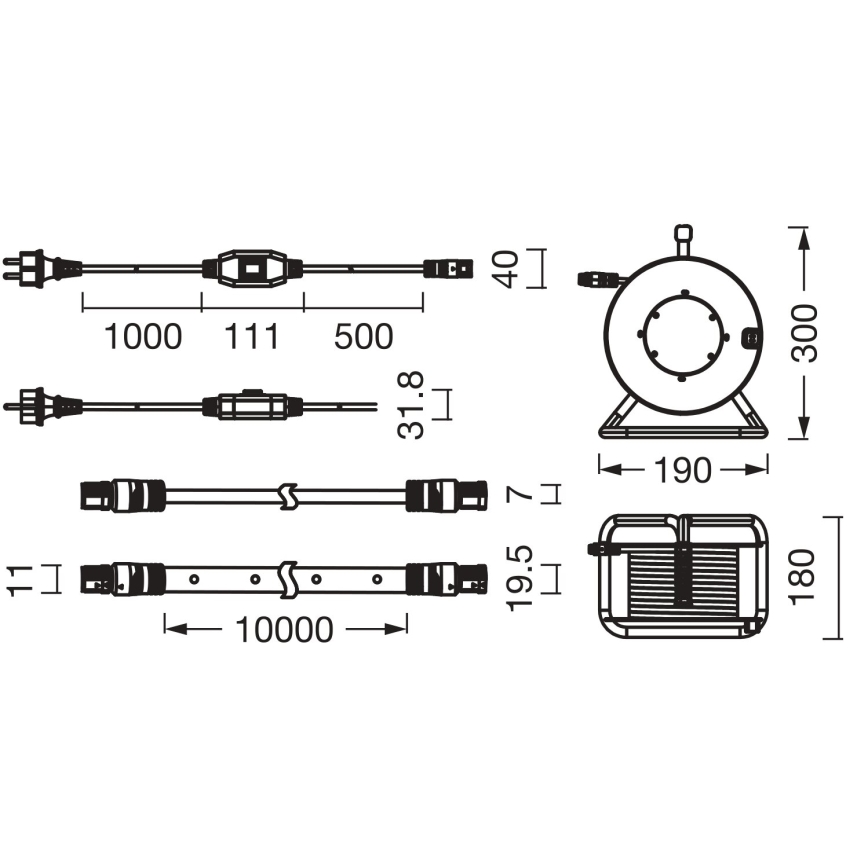 Osram - LED väliriba FLEX 10m LED/70W/230V IP65
