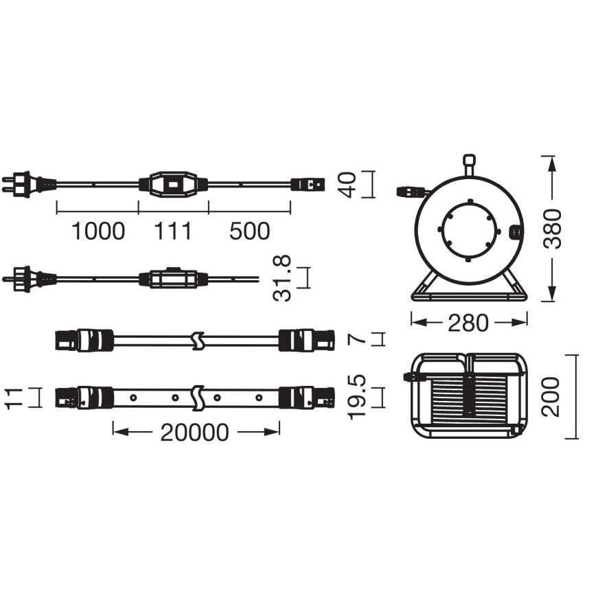 Osram - LED väliriba FLEX 20m LED/142W/230V IP65