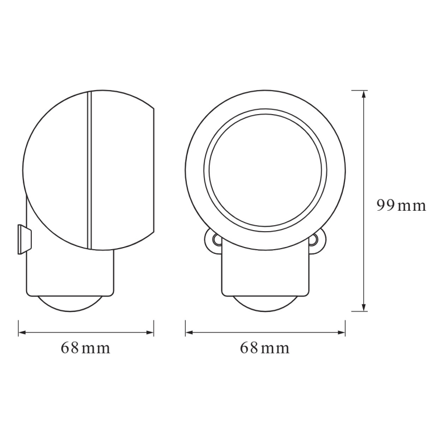Osram - LED-välisorientatsioonivalgusti liikumis- ja hämarussensoriga SPYLUX LED/0,3W/4,5V IP43 valge